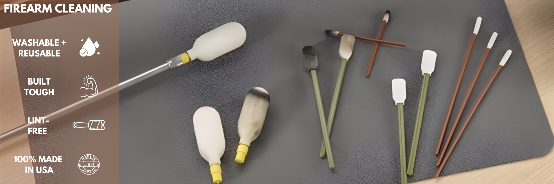 Swab-its firearm cleaning products - the #1 product to clean your firearm. Washable and reusable!