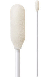 74-0106: 9.5" 0.19” 100PPI Polyurethane Foam Swab wide head designed for best absorption of fines and dust on a flexible handle for medical and industrial cleaning, deburring, and more.