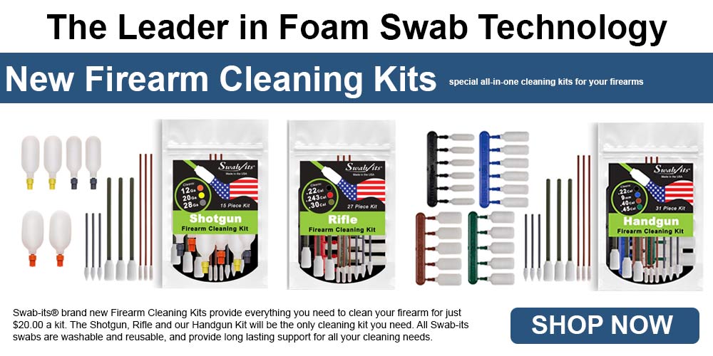 Brand New Specialized Cleaning Kits for Handguns, Shotguns, and Rifles. 