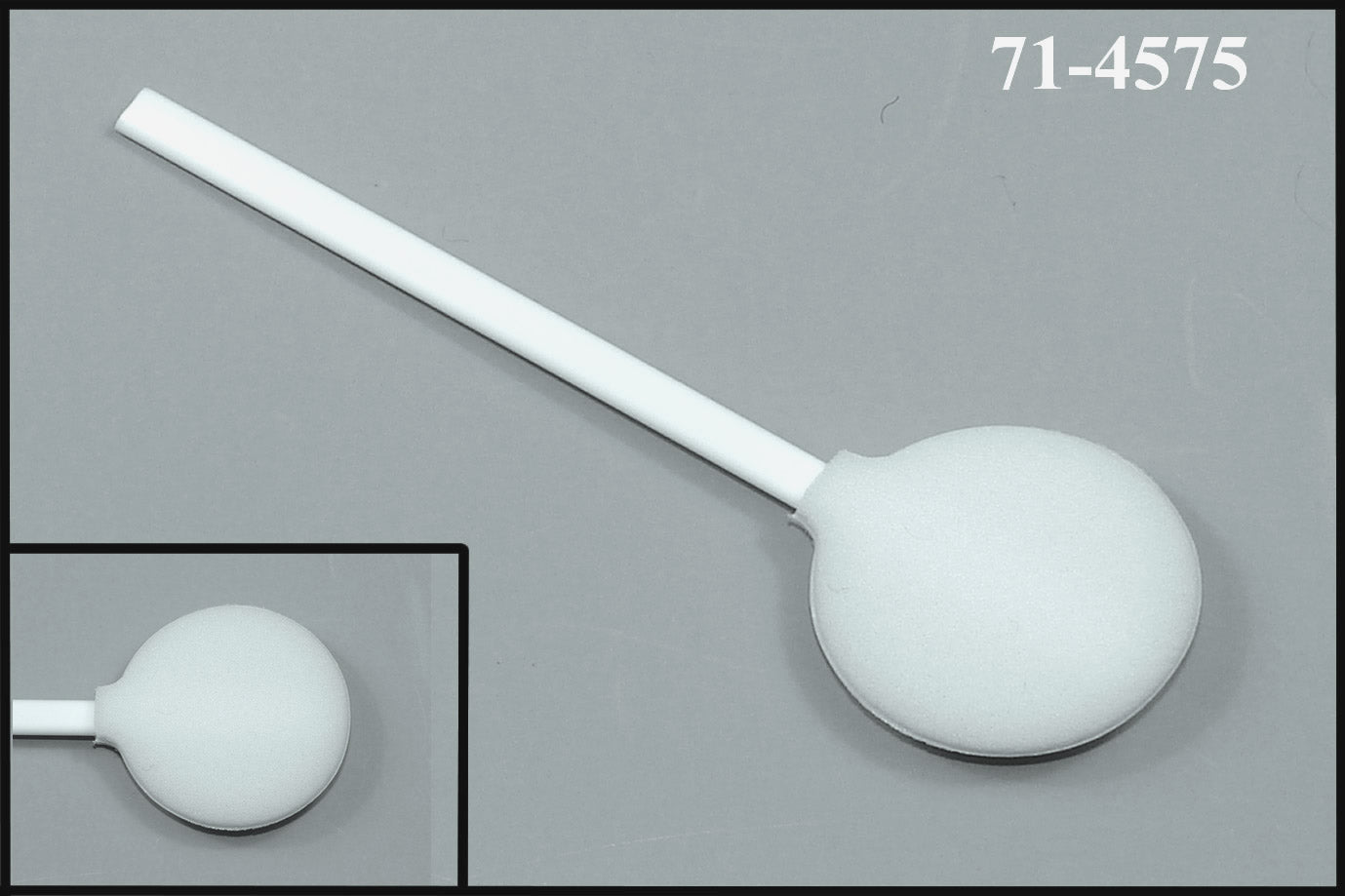 71-4575: 4.060” Overall Length Foam Swab with Large Circular Foam Mitt and Polypropylene Handle