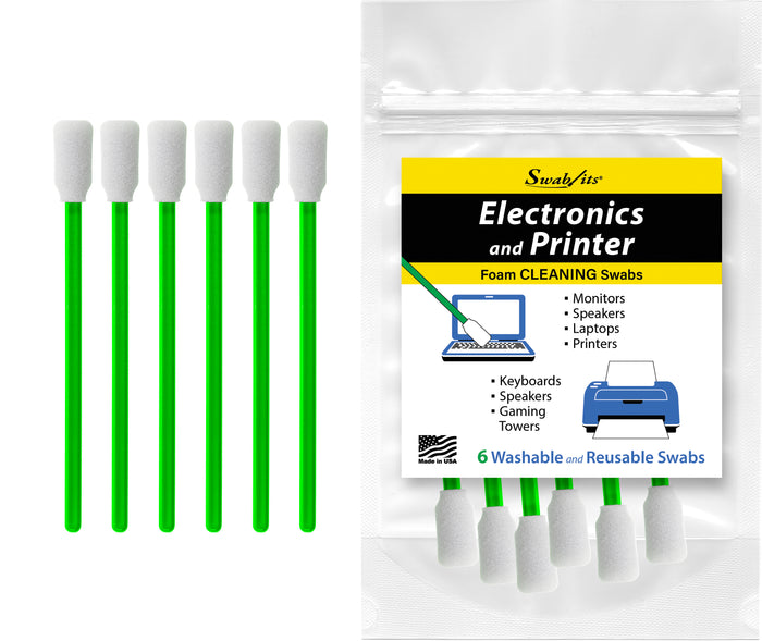 Swab-its® Printer & Electronics Cleaning Foam Swabs – 6-Piece Pack | 87-8228