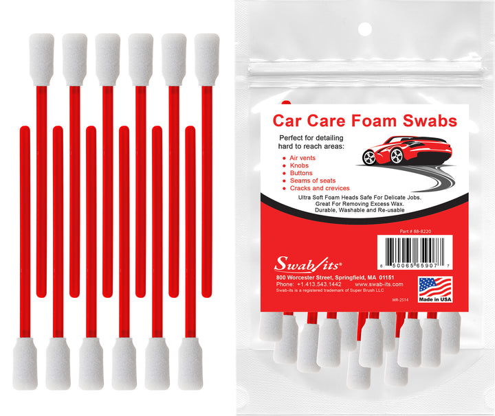 Swab-its® 24dílný balíček pěnových tamponů pro péči o auto: 87-7904