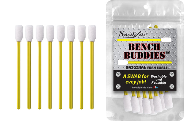 Swab-its® 8- Piece Bench Buddies Original Foam Swabs - A Swab for Every Job: 88-8218