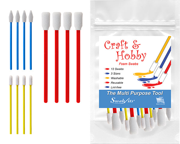 24dílné balení tamponů pro řemeslné a hobby víceúčelové pěnové tampony: 87-8202