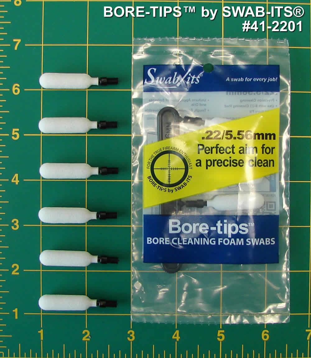 .22cal/.223cal/5.56mm Gun Cleaning Bore-tips® by Swab-its: Barrel Cleaning Swabs: 41-2201