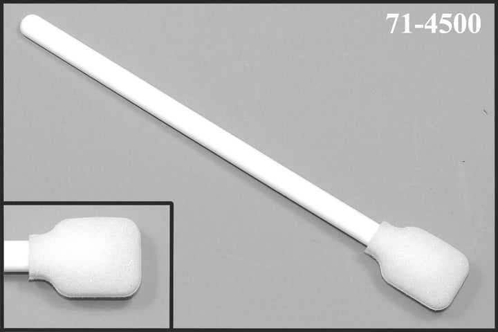 71-4500: 5.19” Overall Length Foam Swab with Wide Rectangular Foam Mitt and Polypropylene Handle 