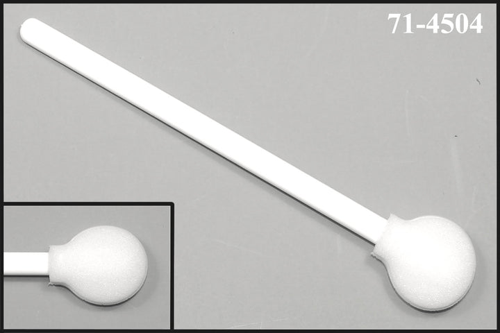 71-4504: 5.125” Overall Length Foam Swab with Circular Foam Mitt and Polypropylene Handle lint-less precision cleaner and applicator.