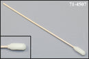 (Bag of 50 Swabs) 71-4507: 6” Overall Length Foam Swab with Narrow Foam Mitt Over Cotton Bud and Birch Wood Handle