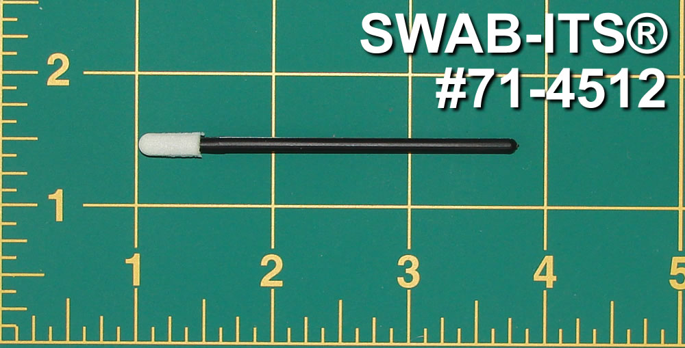 71-4512: 2.79” Overall Length Swab with Small Mitt and Polypropylene Handle lint-less precision cleaner and applicator.