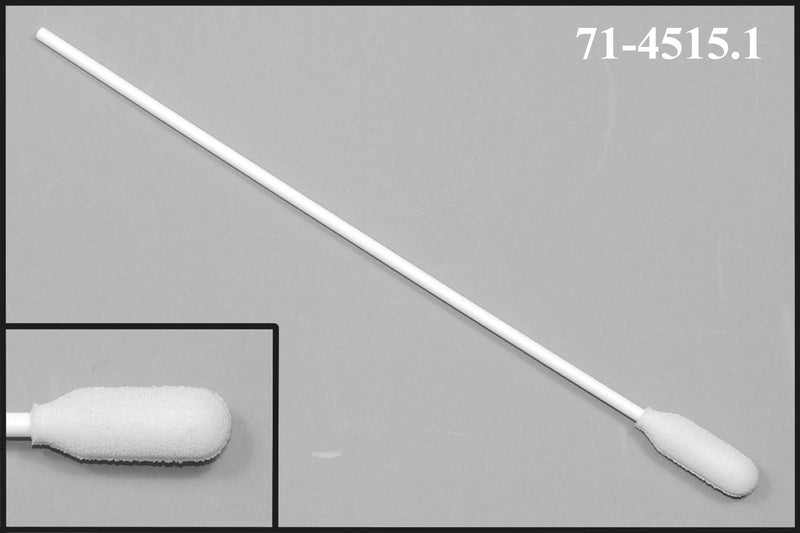(Case of 5000 Swabs) 71-4515.1:  6.093” Overall Length Swab with Long Foam Mitt and Polypropylene Handle
