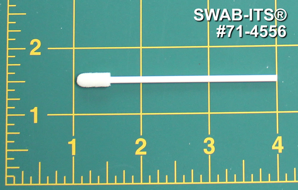 71-4556: 2.94” Overall Length Swab with Small Foam Mitt on a Polypropylene Handle perfect for precise application or cleaning tight spaces