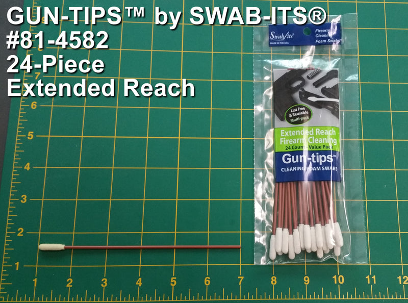 (Pouzdro na 12 sáčků) Čisticí tampony s prodlouženým dosahem 6 "Gun-tips ™ od Swab-its® Čisticí tampony: 81-4582-12-2