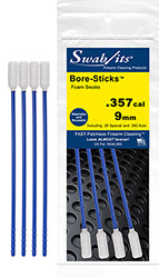 (Pouzdro 12 sáčků) .357 / .38cal / 9mm Čisticí nástroj 3 v 1 Bore-Sticks ™ od Swab-its®: 43-0909-12-2