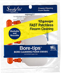 (12 Bag Case) 12 Gauge Gun Cleaning Bore-tips® by Swab-its®: Barrel Cleaning Swabs: 41-0012-12-2