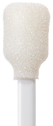 6” overall length swab with wide rectangular foam mitt and polypropylene handle. 