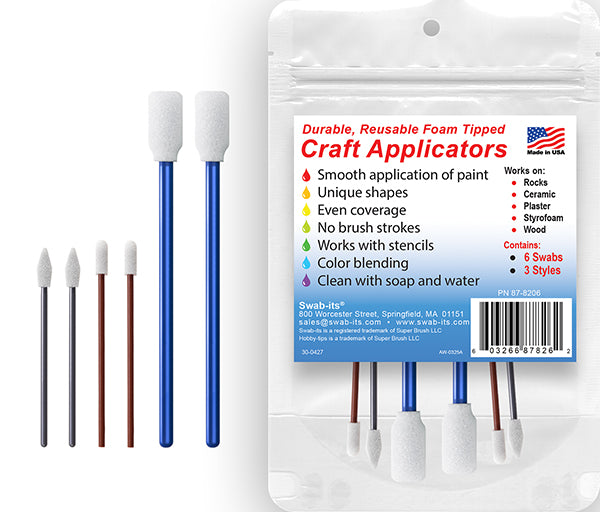 Swab-its® Hobby-tips™ Durable & Reusable Craft Applicators: 87-8206