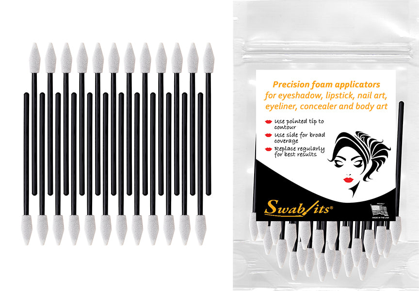 Swab-its® 24-piece Package of Cosmetic Applicators &amp; Foam Swabs: 87-7901