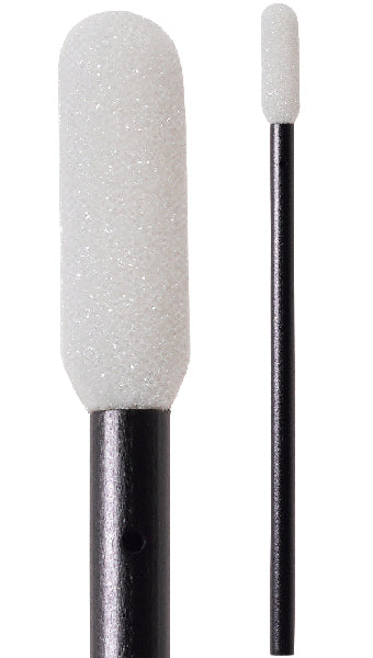 4.438” Overall Length Foam Swab with Large Flexor Tip Foam Mitt and Polypropylene Handle lint-less precision applicator.