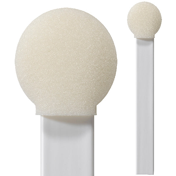 71-4551: 6" overall length swab with circular foam mitt on a flat polypropylene handle engineered for medical, industrial, specialty cleaning industries