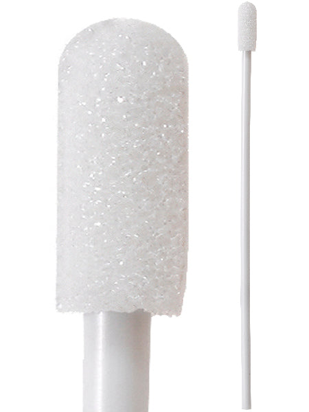 71-4557: 4” Overall Length Swab with Small Foam Mitt on a Polypropylene Handle perfect for precise application or cleaning tight spaces
